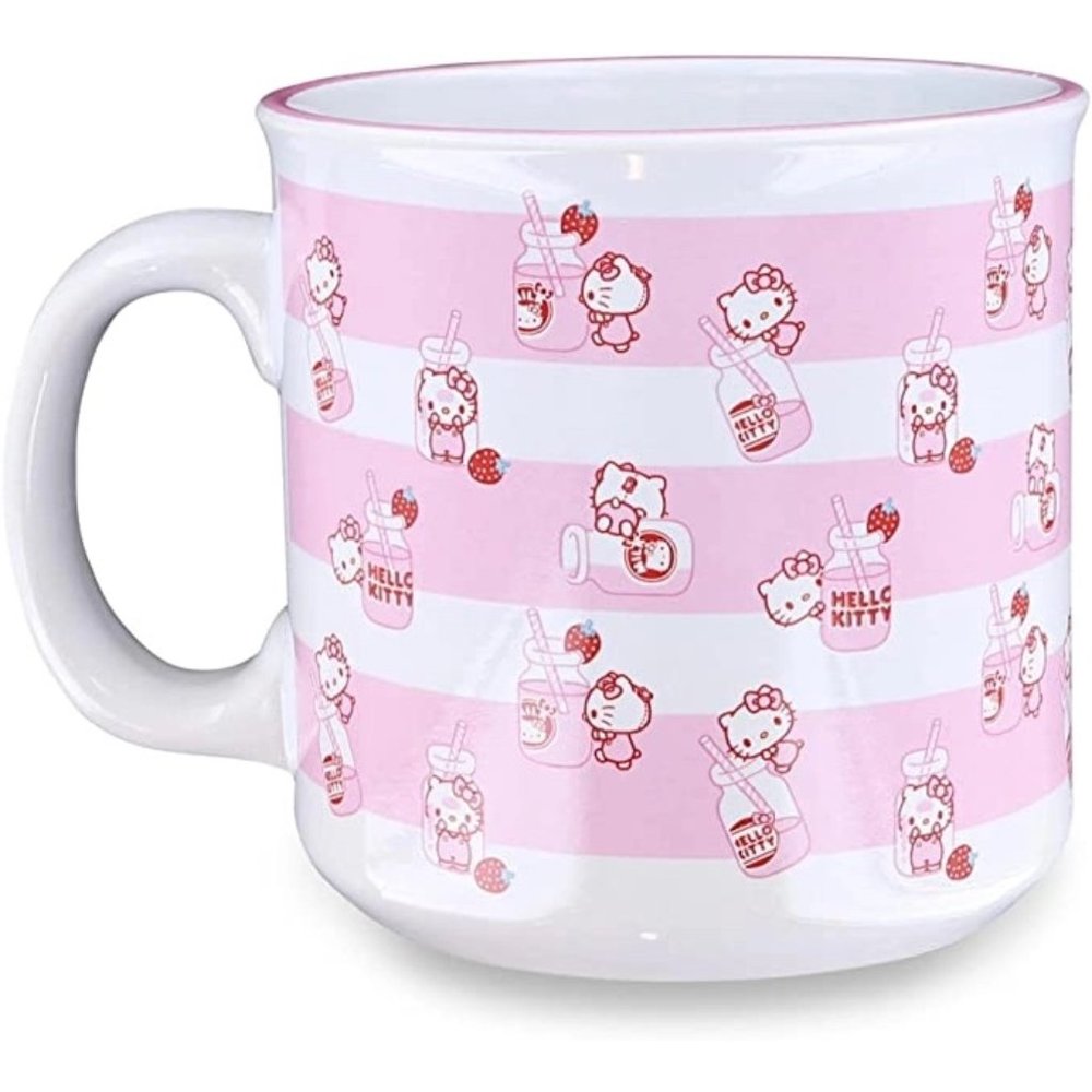 Hello Kitty Milk Bottle Toss 20oz Ceramic Camper Mug